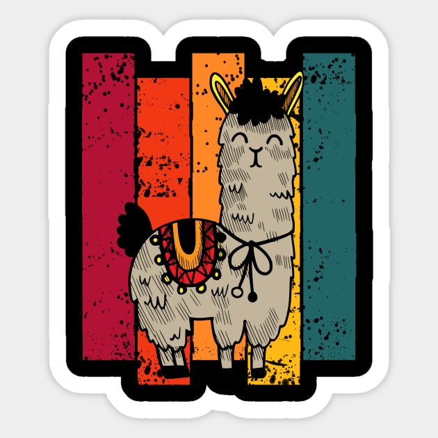 Colourful Alpaca Llama Sticker by Imutobi